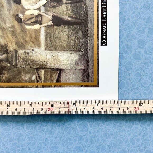 Vintage Martell Cognac Ad | Luxe Equestrian Bar Print | French Lounge Art - Picture 6 of 7